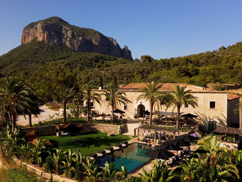 Historic courtyard of Spirit of Son Fuster luxury finca in Alaró Mallorca