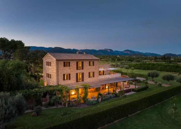 Cas Metge Matas luxury villa in Santa Maria del Cami Mallorca surrounded by Mediterranean gardens and Tramuntana mountain views