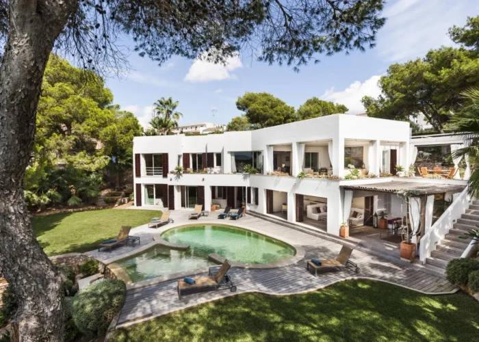 Private pool at Villa El Ancla luxury villa with sea views in Portopetro Mallorca
